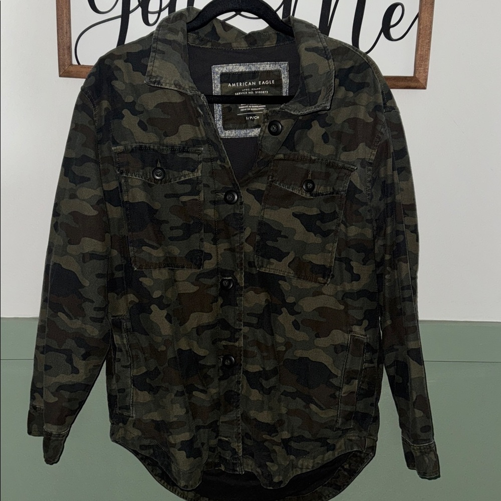 American Eagle Outfitters Camouflage Utility Jacket